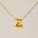 Gold color / 1 Piece Simple Series Daily Letter Z Titanium Steel  Gold Color Unisex Pendant Necklaces Picture26